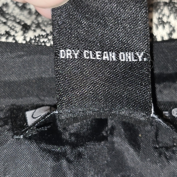 GORGEOUS Vintage 90s 3 Button Blazer ◼️◻️Chevron/Vegan Leather Trim, Size: Large - Picture 5 of 16